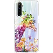 Прозрачный чехол BoxFace Realme 6 Colorful Giraffe