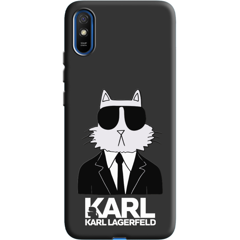 Черный чехол BoxFace Xiaomi Redmi 9A Cat in Black