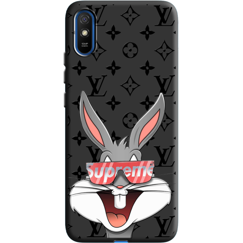 Черный чехол BoxFace Xiaomi Redmi 9A looney bunny