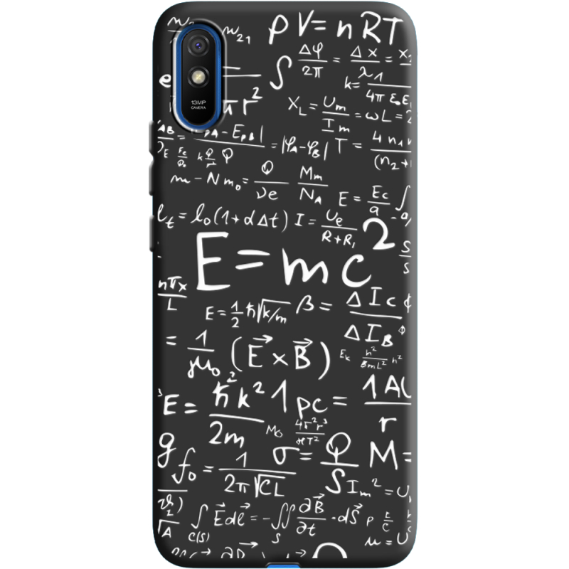 Черный чехол BoxFace Xiaomi Redmi 9A E=mc2