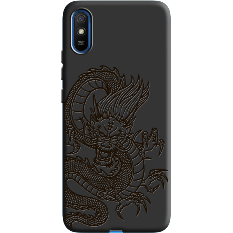 Черный чехол BoxFace Xiaomi Redmi 9A Chinese Dragon