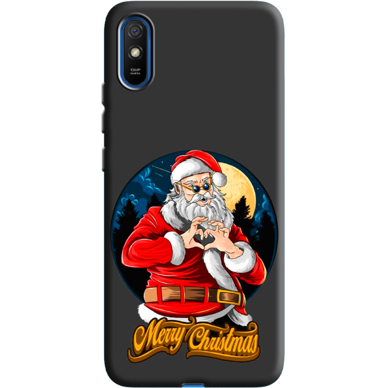 Черный чехол BoxFace Xiaomi Redmi 9A Cool Santa