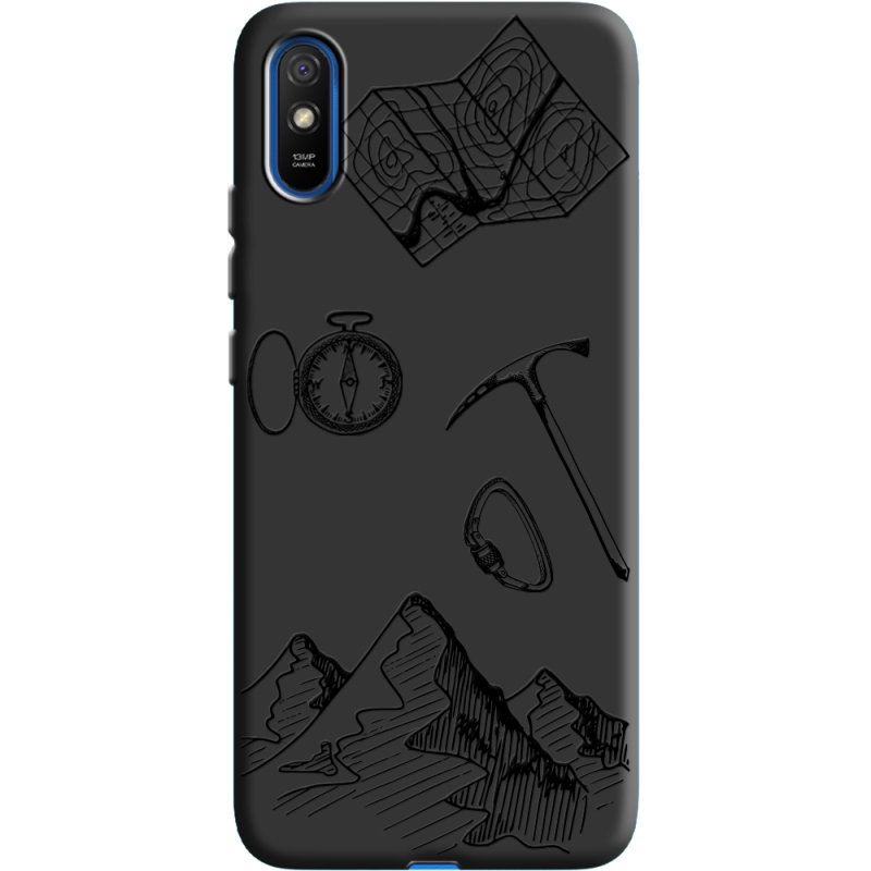 Черный чехол BoxFace Xiaomi Redmi 9A Mountains