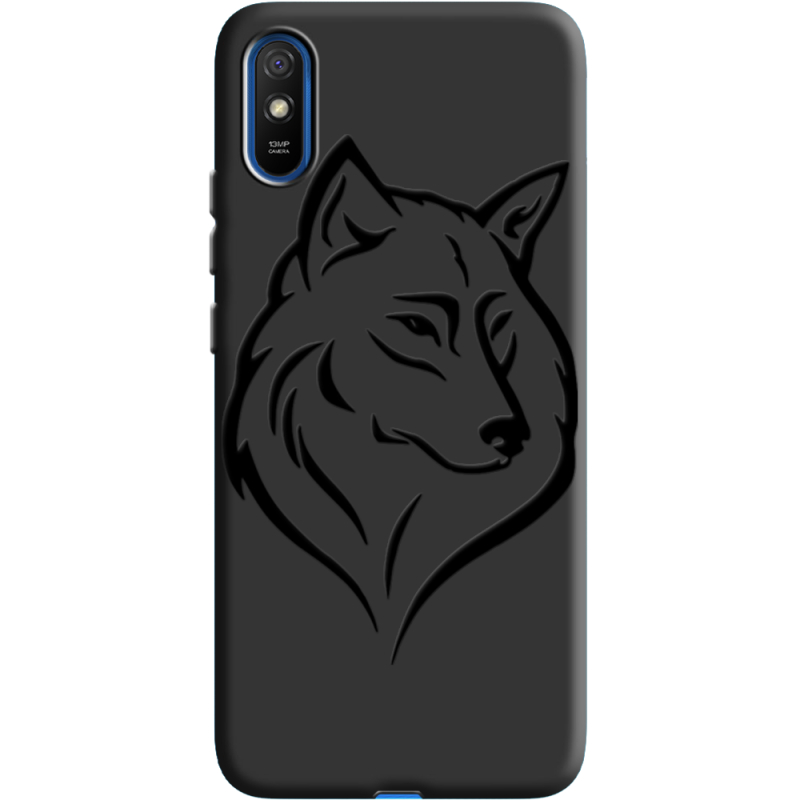 Черный чехол BoxFace Xiaomi Redmi 9A Wolf