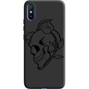 Черный чехол BoxFace Xiaomi Redmi 9A Skull and Roses