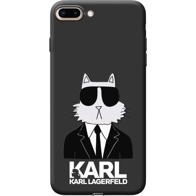 Черный чехол Uprint Apple iPhone 7/8 Plus Cat in Black