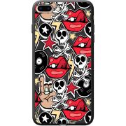 Черный чехол Uprint Apple iPhone 7/8 Plus Rock Graffiti