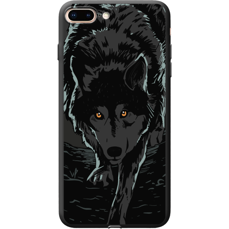 Черный чехол Uprint Apple iPhone 7/8 Plus Wolf