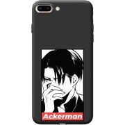 Черный чехол Uprint Apple iPhone 7/8 Plus Attack On Titan - Ackerman