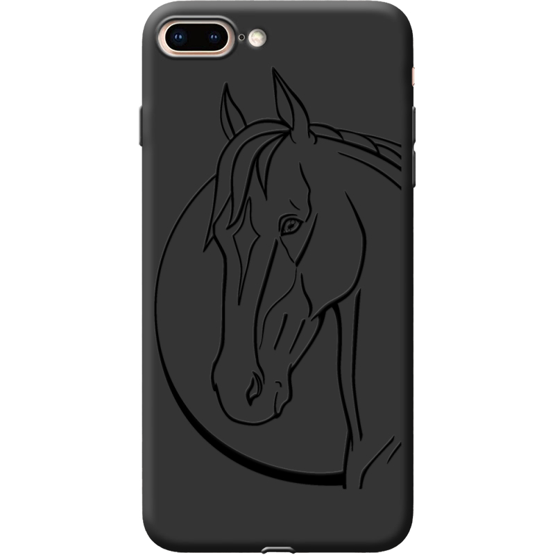 Черный чехол Uprint Apple iPhone 7/8 Plus Horse