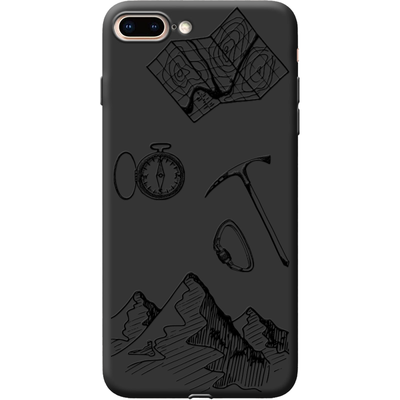 Черный чехол Uprint Apple iPhone 7/8 Plus Mountains