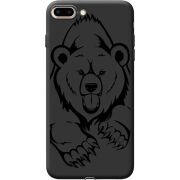 Черный чехол Uprint Apple iPhone 7/8 Plus Grizzly Bear