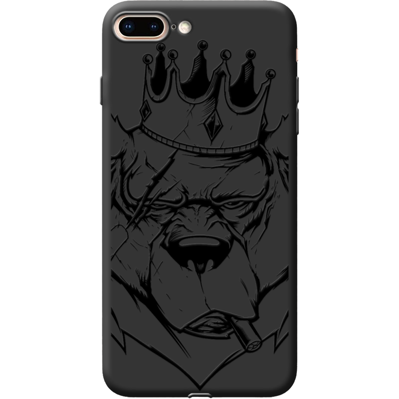 Черный чехол Uprint Apple iPhone 7/8 Plus Bear King