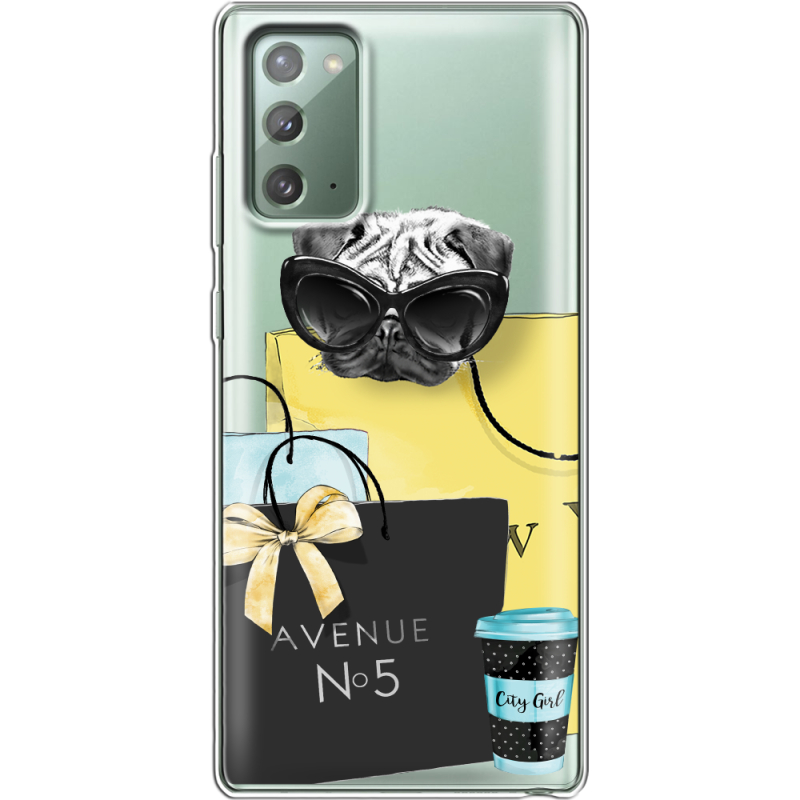 Прозрачный чехол BoxFace Samsung N980 Galaxy Note 20 Fashion Pug