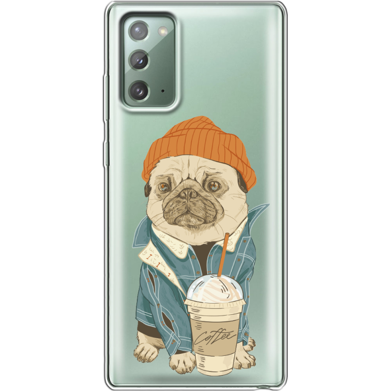 Прозрачный чехол BoxFace Samsung N980 Galaxy Note 20 Dog Coffeeman