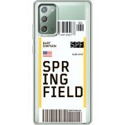 Прозрачный чехол BoxFace Samsung N980 Galaxy Note 20 Ticket Springfield
