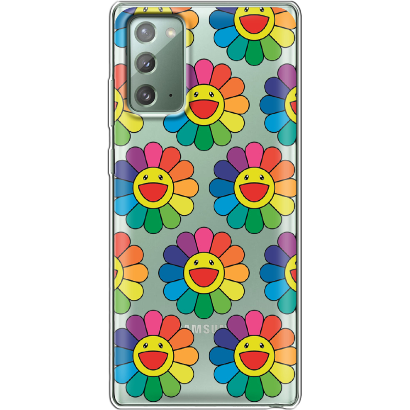 Прозрачный чехол BoxFace Samsung N980 Galaxy Note 20 Hippie Flowers