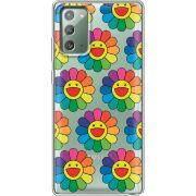 Прозрачный чехол BoxFace Samsung N980 Galaxy Note 20 Hippie Flowers