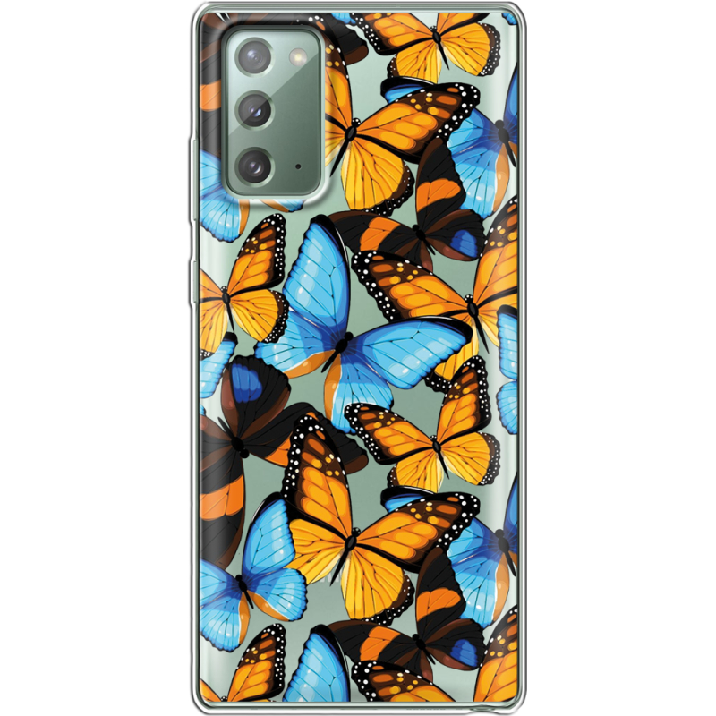 Прозрачный чехол BoxFace Samsung N980 Galaxy Note 20 Butterfly Morpho