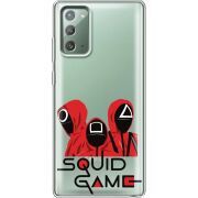 Прозрачный чехол BoxFace Samsung N980 Galaxy Note 20 siquid game люди в красном