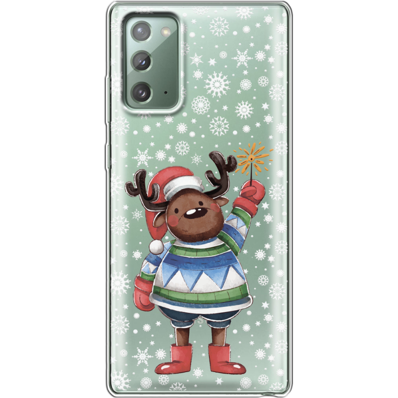 Прозрачный чехол BoxFace Samsung N980 Galaxy Note 20 Christmas Deer with Snow