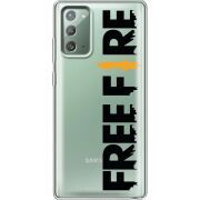 Прозрачный чехол BoxFace Samsung N980 Galaxy Note 20 Free Fire Black Logo