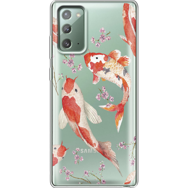 Прозрачный чехол BoxFace Samsung N980 Galaxy Note 20 Japanese Koi Fish