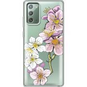 Прозрачный чехол BoxFace Samsung N980 Galaxy Note 20 Cherry Blossom