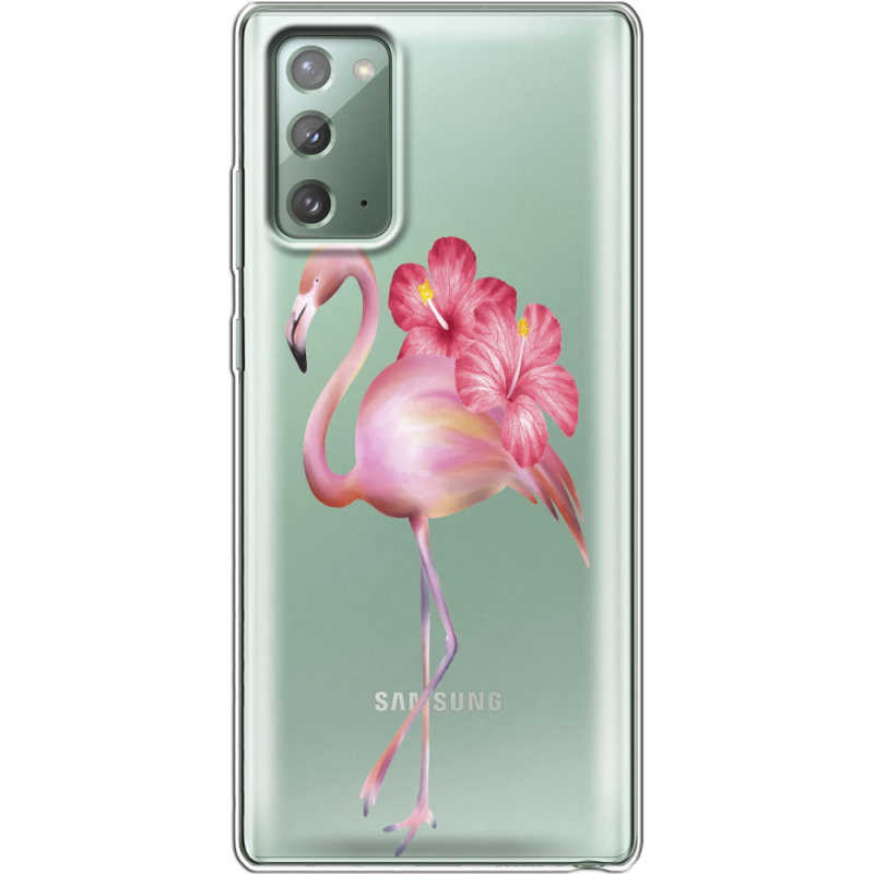 Прозрачный чехол BoxFace Samsung N980 Galaxy Note 20 Floral Flamingo