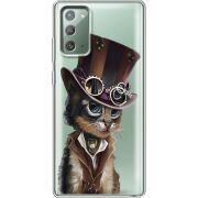 Прозрачный чехол BoxFace Samsung N980 Galaxy Note 20 Steampunk Cat