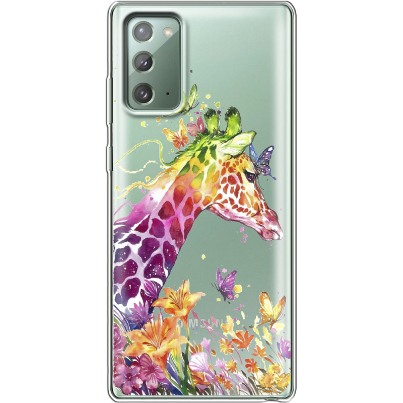 Прозрачный чехол BoxFace Samsung N980 Galaxy Note 20 Colorful Giraffe