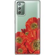 Прозрачный чехол BoxFace Samsung N980 Galaxy Note 20 Red Poppies