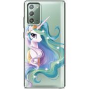 Чехол со стразами Samsung N980 Galaxy Note 20 Unicorn Queen