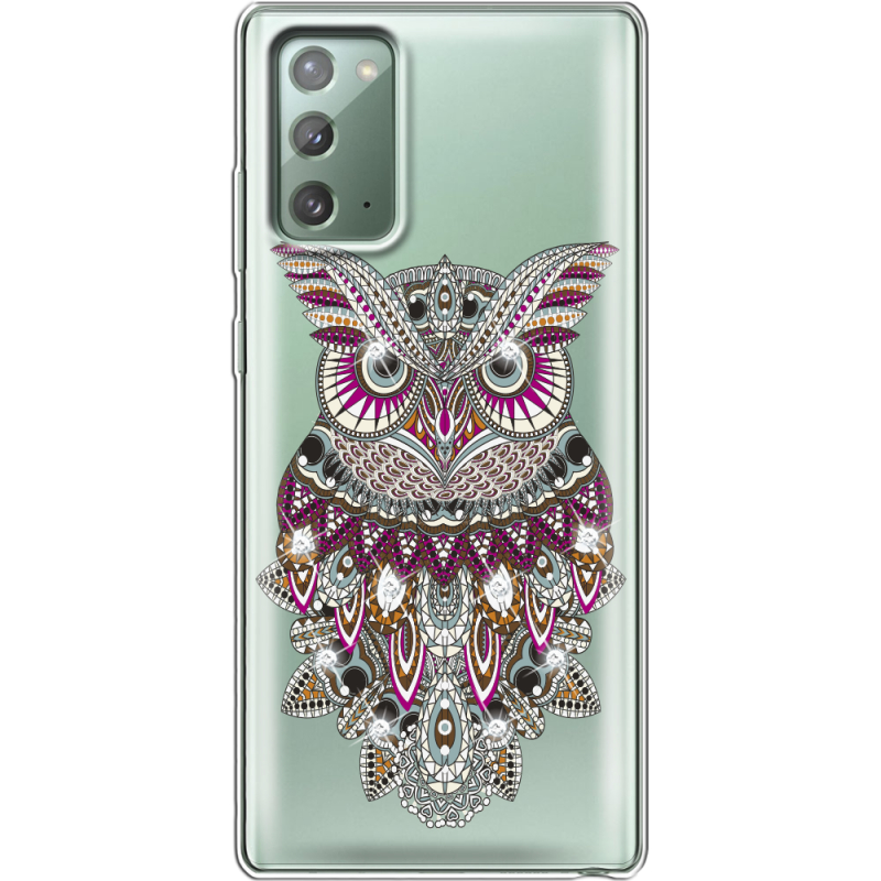Чехол со стразами Samsung N980 Galaxy Note 20 Owl