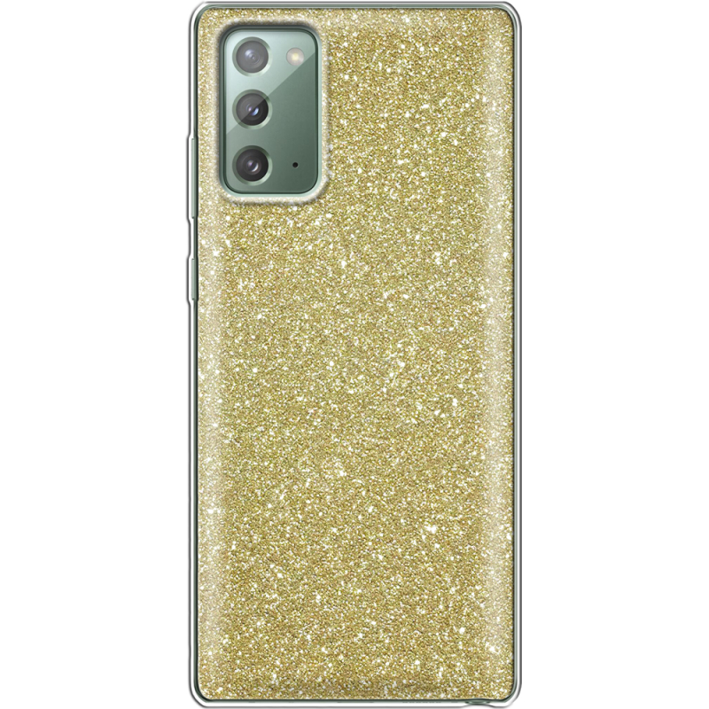 Чехол с блёстками Samsung N980 Galaxy Note 20 Золото