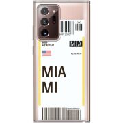 Прозрачный чехол BoxFace Samsung N985 Galaxy Note 20 Ultra Ticket Miami