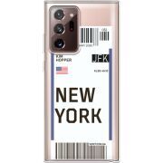 Прозрачный чехол BoxFace Samsung N985 Galaxy Note 20 Ultra Ticket New York