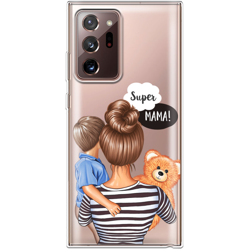 Прозрачный чехол BoxFace Samsung N985 Galaxy Note 20 Ultra Super Mama and Son