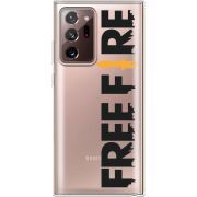 Прозрачный чехол BoxFace Samsung N985 Galaxy Note 20 Ultra Free Fire Black Logo