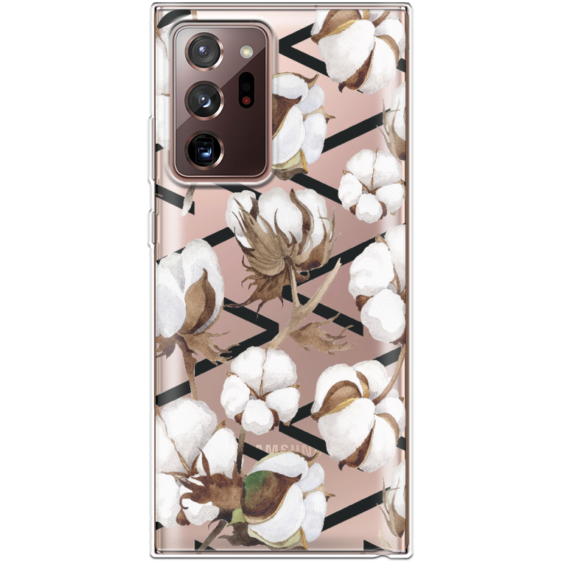 Прозрачный чехол BoxFace Samsung N985 Galaxy Note 20 Ultra Cotton flowers