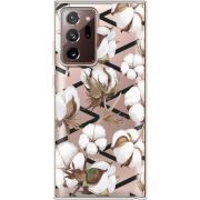 Прозрачный чехол BoxFace Samsung N985 Galaxy Note 20 Ultra Cotton flowers