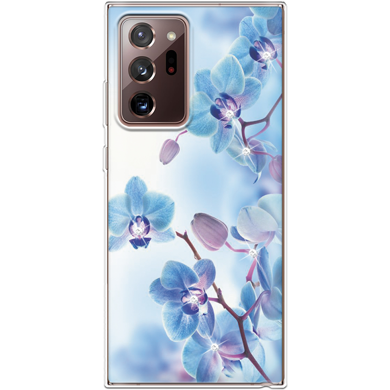 Чехол со стразами Samsung N985 Galaxy Note 20 Ultra Orchids