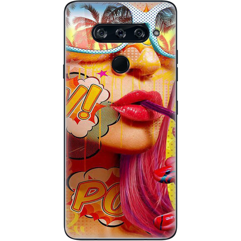 Чехол BoxFace LG V40 ThinQ Yellow Girl Pop Art