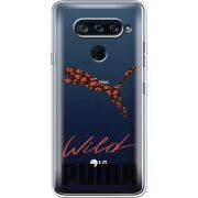 Прозрачный чехол BoxFace LG V40 ThinQ Wild Cat