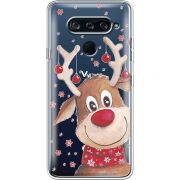 Прозрачный чехол BoxFace LG V40 ThinQ Winter Deer