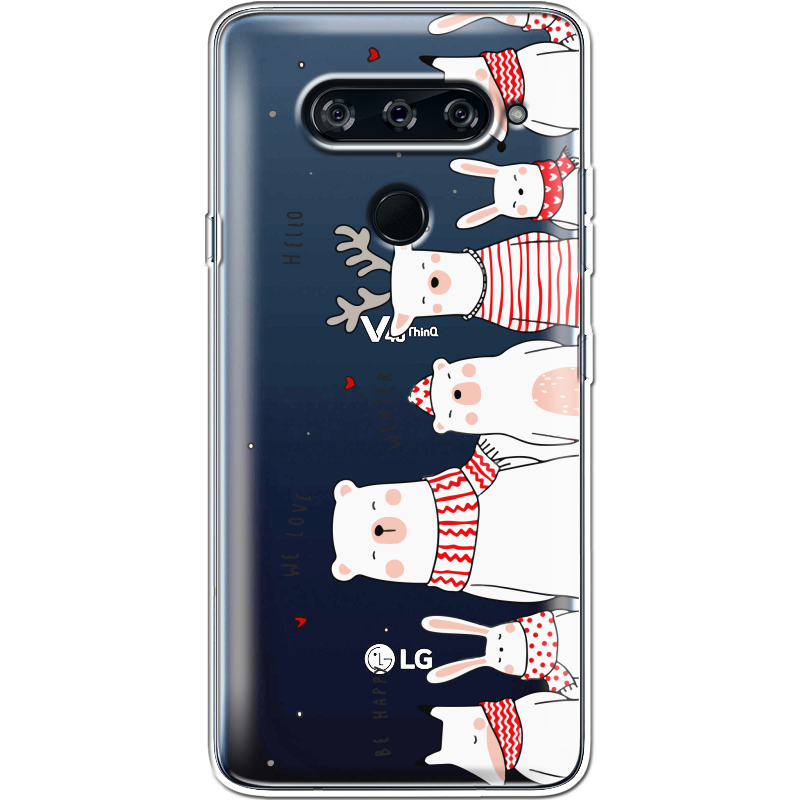 Прозрачный чехол BoxFace LG V40 ThinQ The Friendly Beasts