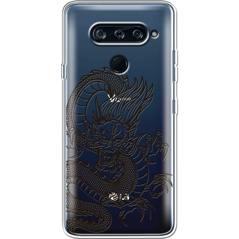 Прозрачный чехол BoxFace LG V40 ThinQ Chinese Dragon