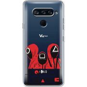 Прозрачный чехол BoxFace LG V40 ThinQ siquid game люди в красном