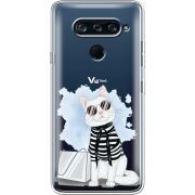 Прозрачный чехол BoxFace LG V40 ThinQ Cat Style