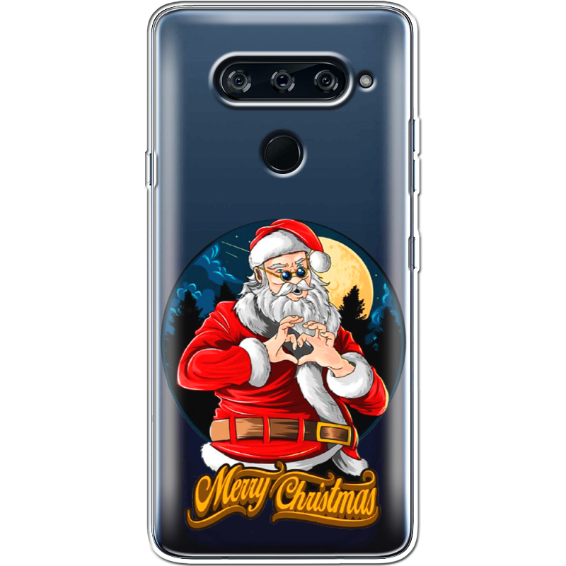 Прозрачный чехол BoxFace LG V40 ThinQ Cool Santa